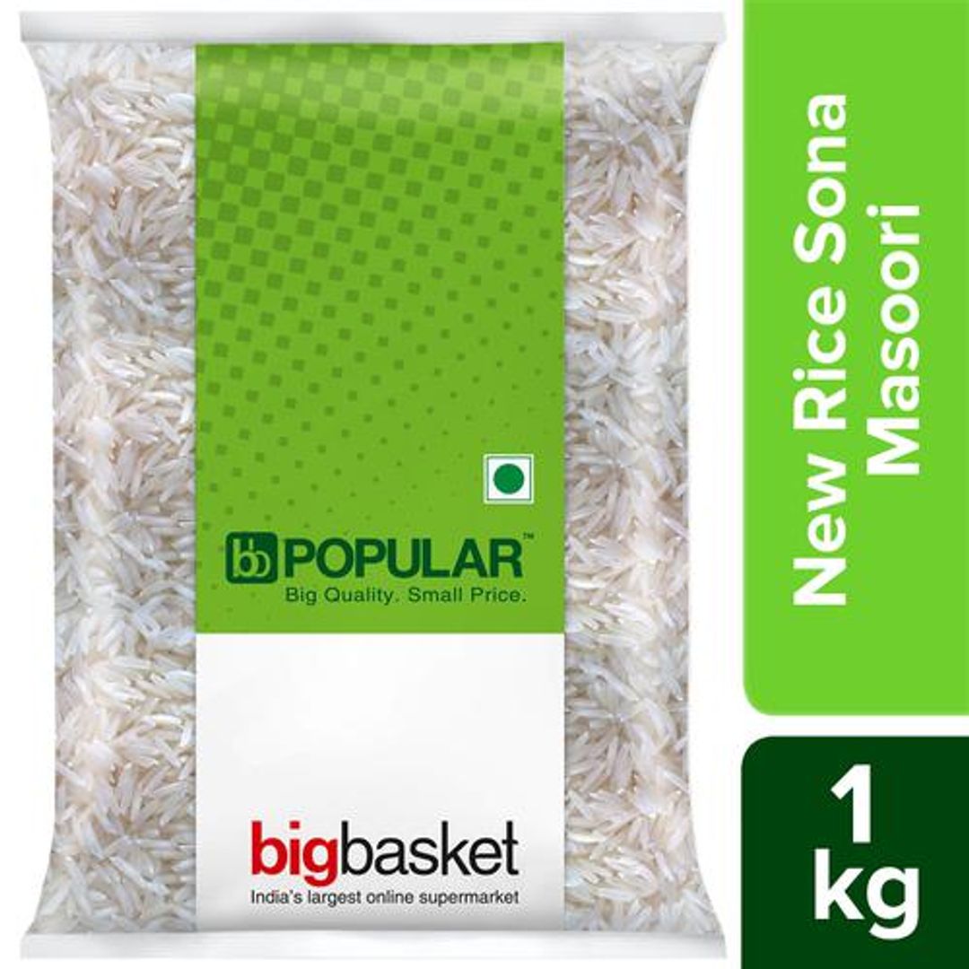 BB Popular New Rice/Akki - Sona Masoori, 1 kg 