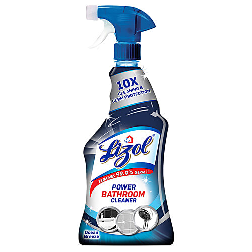 Lizol Bathroom Power Cleaner Spray - Ocean Breeze, 450 ml  10X Cleaning & Germ Protection, Removes 99.9% Germs