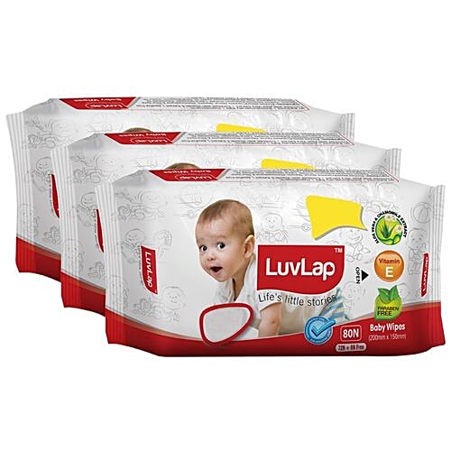 Buy LuvLap Baby Wet Wipes With Aloe Vera & Chamomile Extract, Paraben