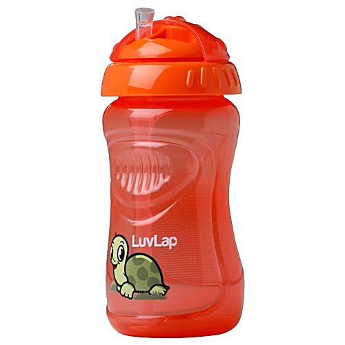 LuvLap Turtle Sipper - Orange, 360 ml  BPA Free, No Leak, No Spill