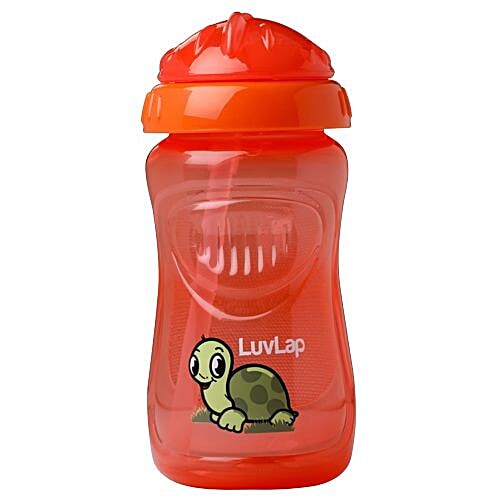 LuvLap Turtle Sipper - Orange, 360 ml  BPA Free, No Leak, No Spill