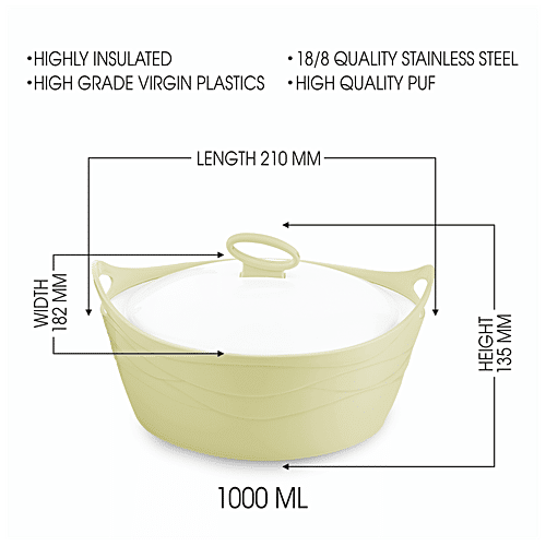 Asian Casserole For Roti/Chapati - Flamingo, Deluxe, Green, 1 L  