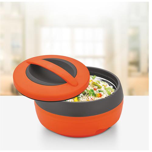 Asian Casserole - Inner Steel, Insulated, Orange, Cosmos, 600 ml  Keeps Food Hot for 5-6 Hours