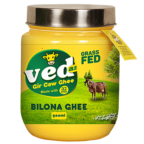 Ved A2 GIR Cow Ghee/Tuppa - A2 Milk (Vedic Bilona Method), 500 ml  