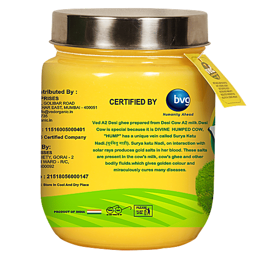 VED A2 GIR Cow Ghee/Tup - A2 Milk (Vedic Bilona Method), 750 ml Jar Vedic Bilona Method