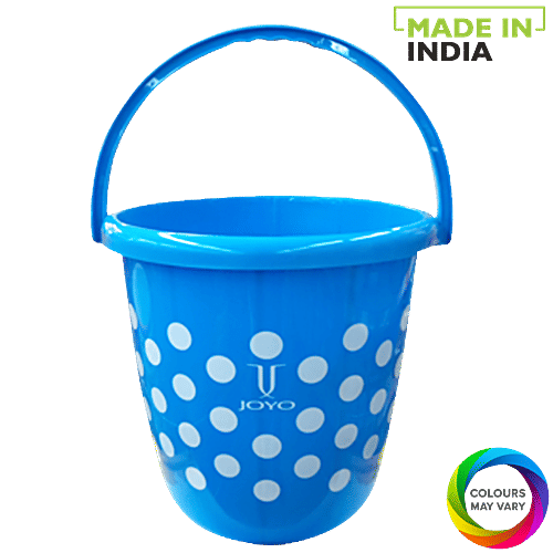 Joyo Bucket - Rainbow, Printed, Polka Assorted Colour, 18 L  Stain Resistant