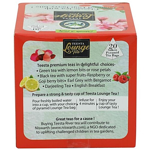 Teesta Lounge Classic Tea Bags - with Gojiberry Bits, 20 pcs  