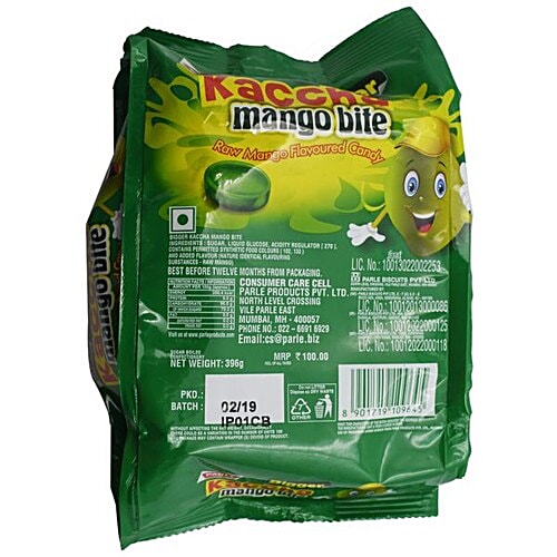 Parle Kaccha Mango Bite Candy - Bigger, 396 g Zero Trans Fat