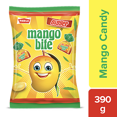 Parle Mango Bite Candy - Bigger, 390 g Zero Trans Fat