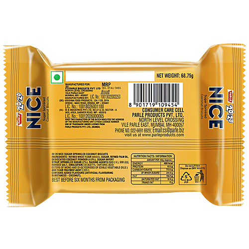 Parle 20-20 Nice Biscuits, 68.75 g  