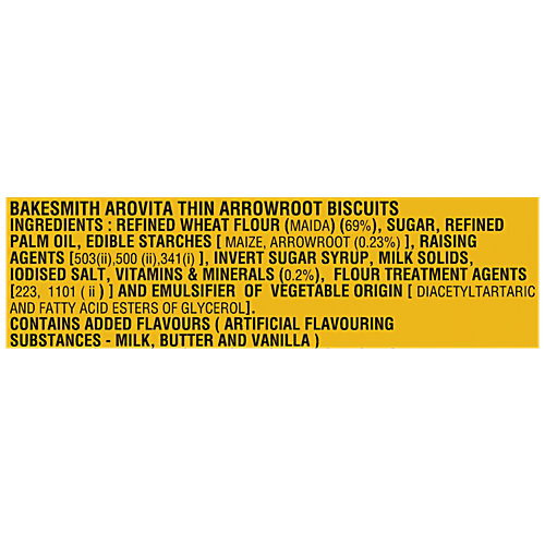 Parle Arovita Thin Arrowroot Biscuit - Rich In Calcium & Iron, Crispy, 150 g  Contains Calcium & Iron