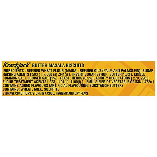Parle Krackjack Biscuits - Butter Masala, 40 g Zero Trans Fat