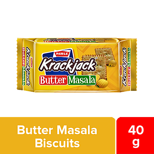 Parle Krackjack Biscuits - Butter Masala, 40 g Zero Trans Fat