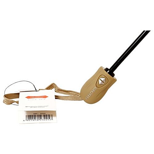 Parachase Three Fold Premium Umbrella - Auto-Open & Close, Windproof, Plain Khaki Coloured, 1 pc Windproof