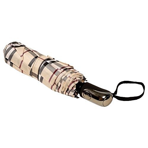 DP Three Fold Windproof Premium Umbrella - Auto Open & Close, Burberry Beige, 1 pc  Windproof