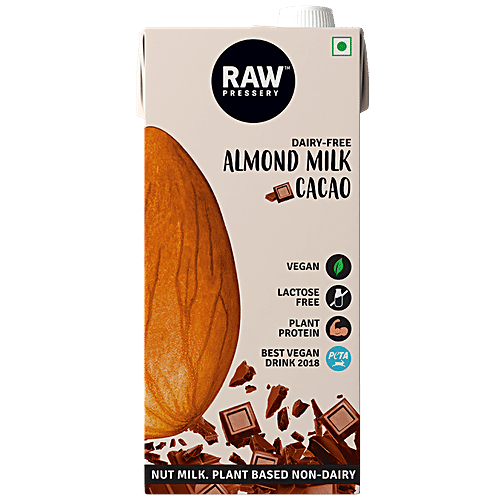 Raw Pressery Almond Milk Cacao - Lactose Free, Dairy Free & Vegan, 1 L  