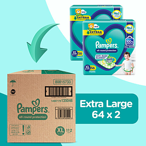 Pampers  Xtra Large New Monthly Box - 112 Diaper Pants, 112 pcs  
