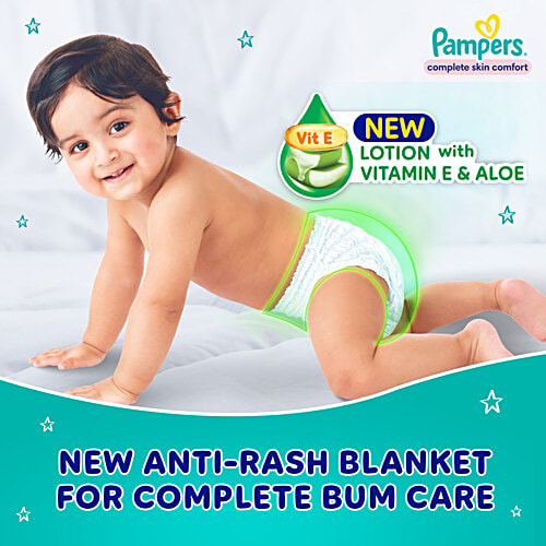 Pampers  Complete Skin Comfort Diaper Pants - XL, 12-17 Kg, 112 pcs  Anti-Rash Blanket, Lotion With Vitamin E & Aloe Vera