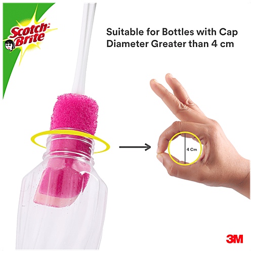 Buy Scotch brite Bottle Cleaner Brush With Antibacterial Sponge & Non