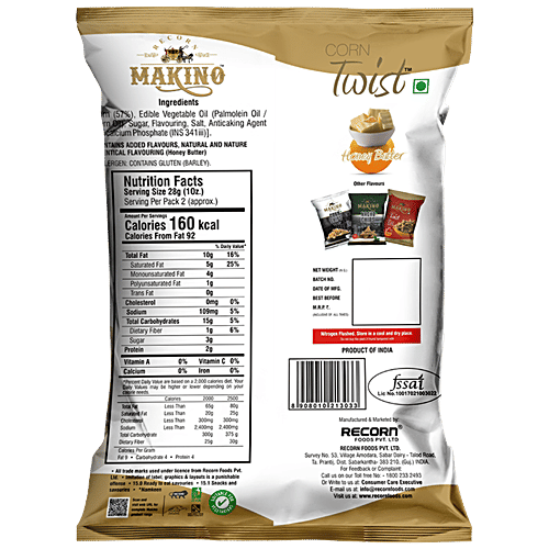 Makino Corn Twist - Honey Butter, 60 g  