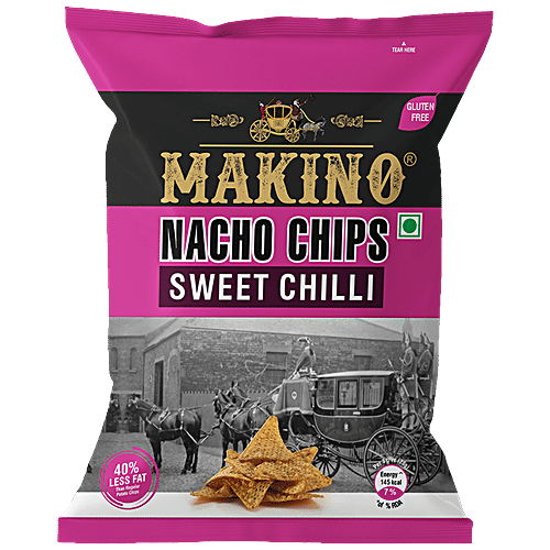 Makino Nacho Chips - Sweet Chilli, 60 g  Zero Cholesterol, Zero Trans Fat