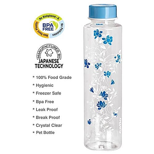 Cello Water Bottle - Fridge, Tulip, Dark Blue, 1 L  