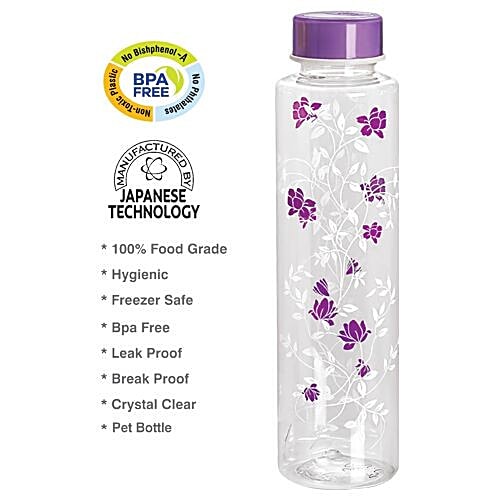 Cello Water Bottle - Fridge, Tulip, Purple, 1 L  