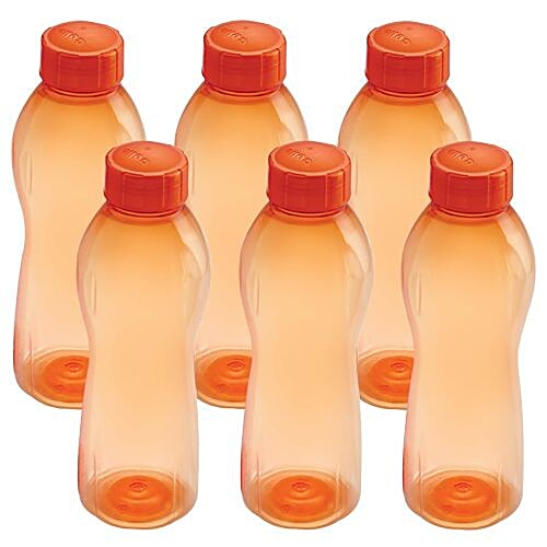 Cello Water Bottle - Maxis, Orange, 1 L Set of 6 