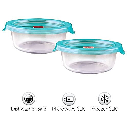 Buy Cello Container Round Glass, Imperial, Blue Online at Best Price