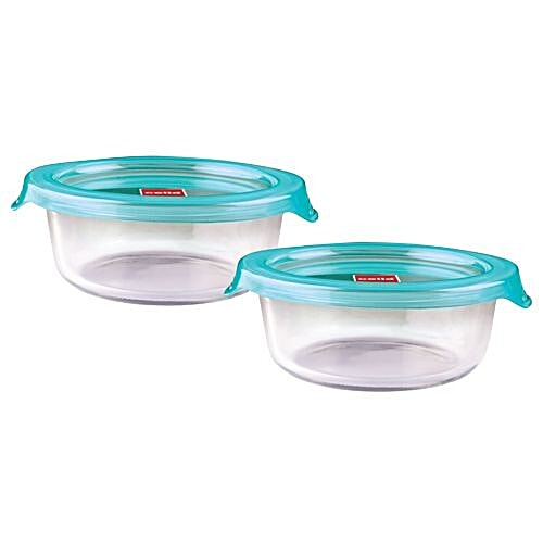 Buy Cello Container Round Glass, Imperial, Blue Online at Best Price
