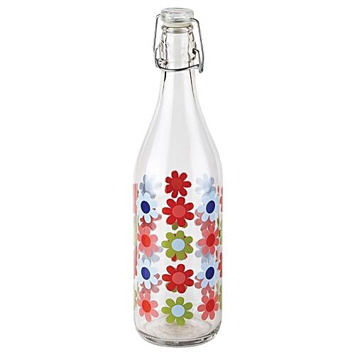 Cello Glass Water Bottle - Circo Multicolour Flowers, 1 L  