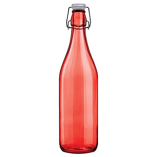 Cello Glass Water Bottle - Aquaria Organic Red, 1 L  