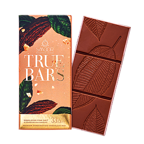 Buy Smoor True Bars Milk Chocolate Himalayan Pink Salt, Rich In