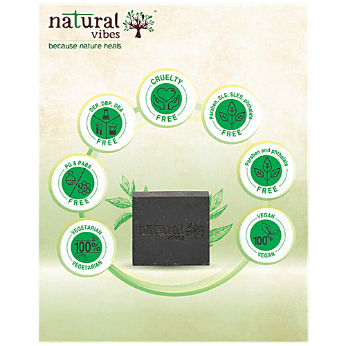 Natural Vibes Tea Tree & Acitivated Charcoal Soap, 150 g