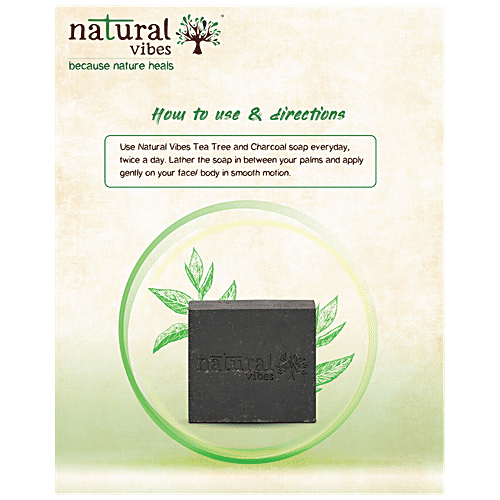 Natural Vibes Tea Tree & Acitivated Charcoal Soap, 150 g