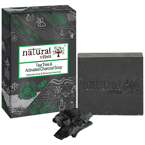 Natural Vibes Tea Tree & Acitivated Charcoal Soap, 150 g