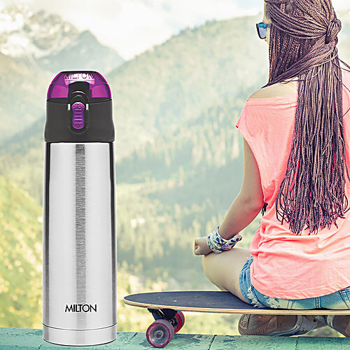 Milton Water Flask - Insulated Thermosteel, Purple, Crown, 500 ml  