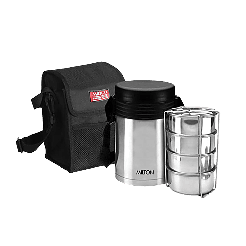 Milton Tiffin - Insulated Thermosteel, Silevr, Tuscany, 4 pcs  