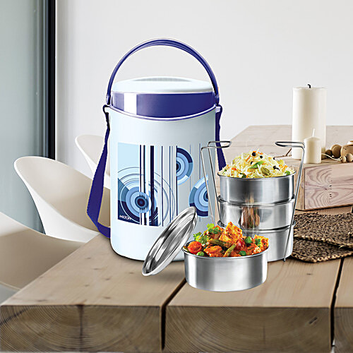 Milton Tiffin - Insulated Thermoware, Blue, Econa 4, 4 pcs  
