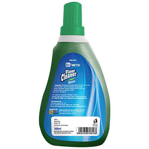 BB Home Disinfectant Floor Cleaner - Neem, Kills 99.9% Germs, 500 ml  