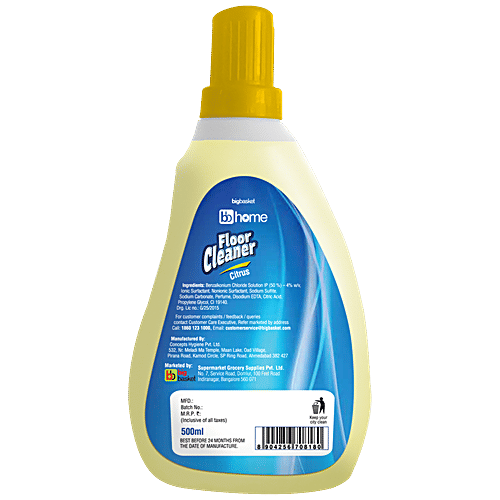 Buy BB Home Disinfectant Floor Cleaner Citrus, Kills 99.9 Germs
