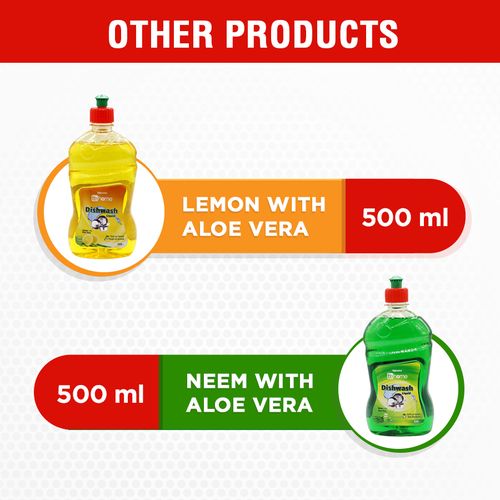 BB Home Dishwash Liquid - Lemon With Aloe Vera, 500 ml  Soft on Hands, Tough on Grease