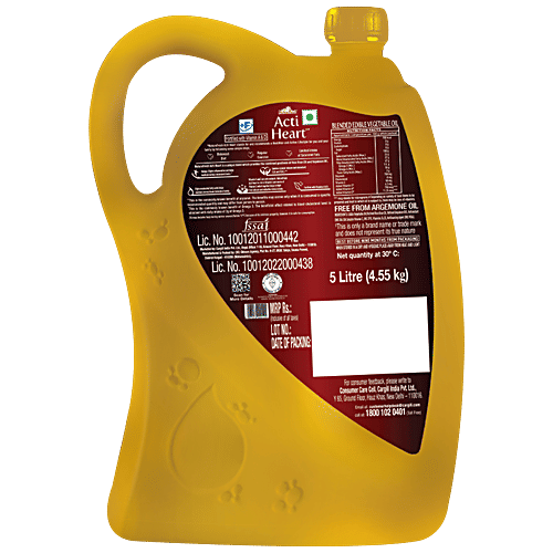 Nature Fresh Acti Heart Edible Oil, 5 L Jar High Omega 3 & Fortified with Vitamins A & D