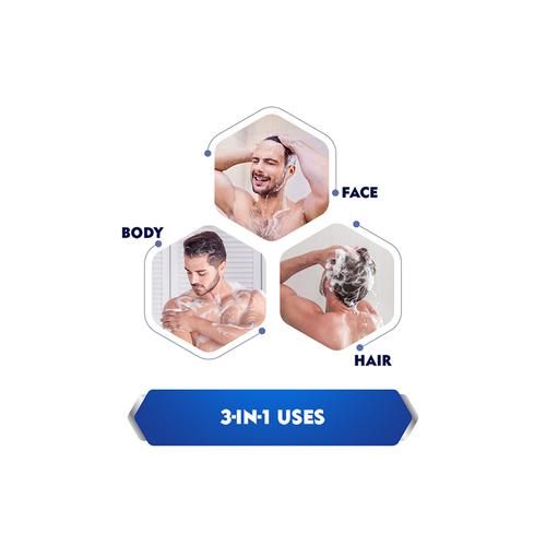 Nivea Men Active Clean Shower Gel With Active Charcoal For Body, Face & Hair, 500 ml  