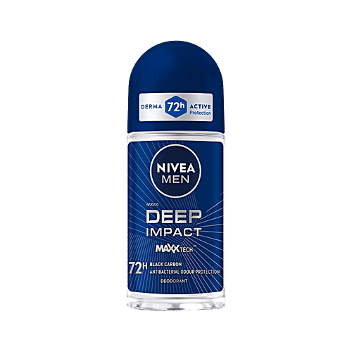 Nivea Men Deep Impact Freshness Deodorant Roll On - Black Carbon, 50 ml