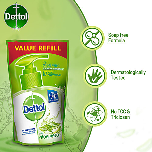 Dettol Liquid Handwash - with Aloe Vera, Protects Against 100 Illness Causing Germs, 175 ml (Pack Of 3) 