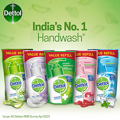 Dettol Liquid Handwash - with Aloe Vera, Protects Against 100 Illness Causing Germs, 175 ml (Pack Of 3) 