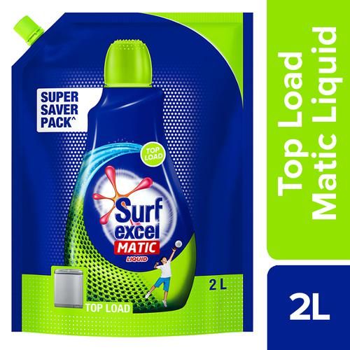Surf Excel Detergent - Liquid, Matic, Top Load, 2 L Pouch 