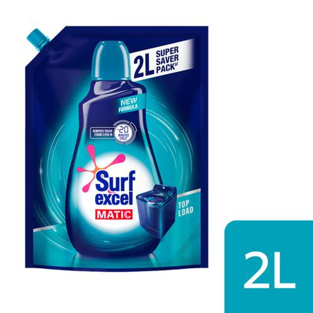 Surf Excel Detergent - Liquid, Matic, Top Load, 2 L Pouch