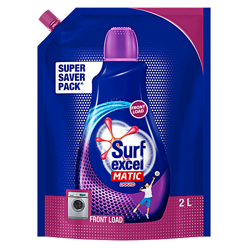 Surf Excel Detergent - Liquid, Matic, Front Load, 2 L Pouch 
